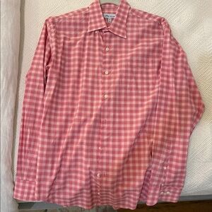 Peter Millar pink/ blue  Plaid Shirt
